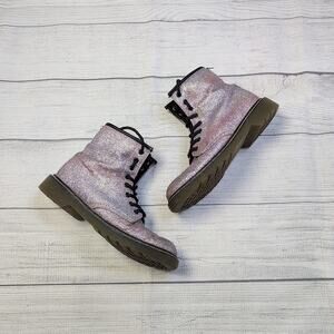 3 Dr. Martens Purple Glitter Delaney Boots